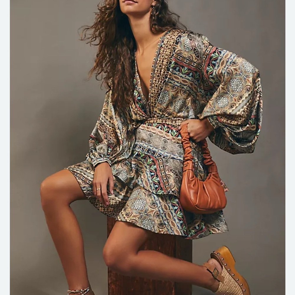 Bronx and Banco Multicolor Patterned Mini Dress